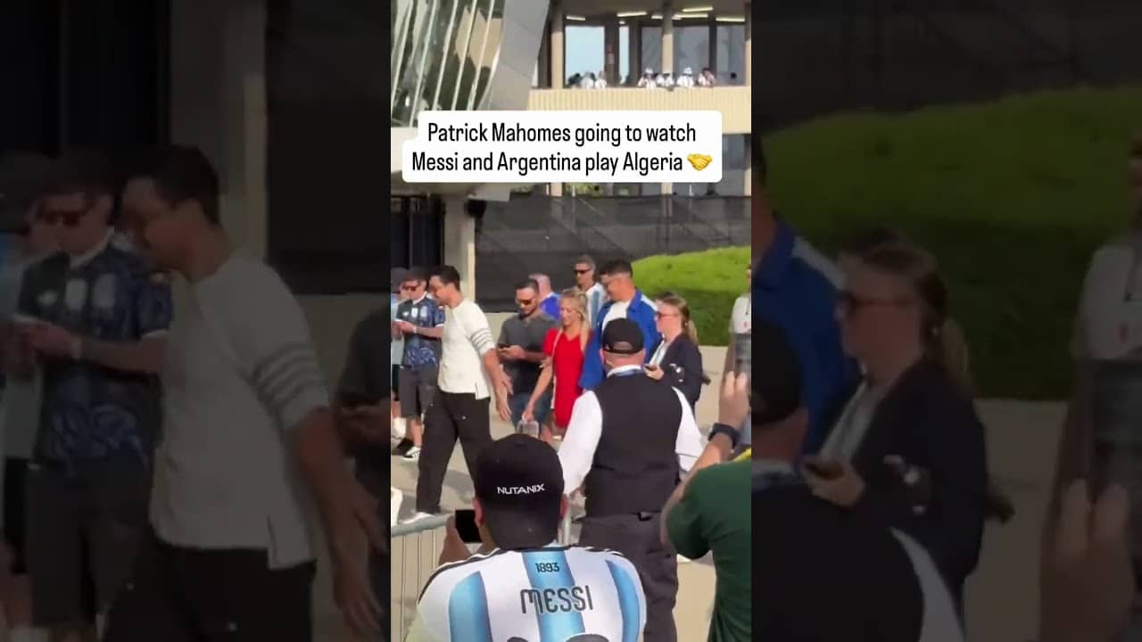 Patrick Mahomes going to watch the World Cup in Kansas City! (🎥 via @blake.aerni/IG)