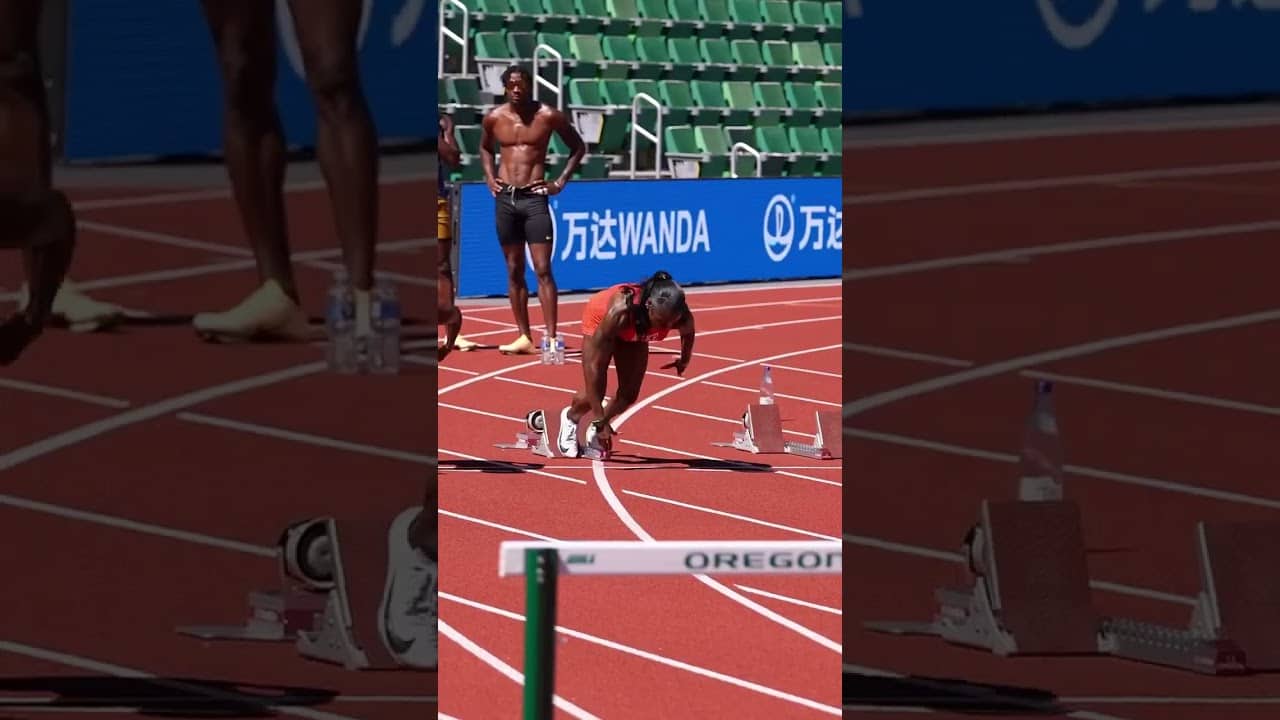 Sha’Carri is back in pursuit of her second Prefontaine title 💎 #usatf #track #shacarri  #athletics