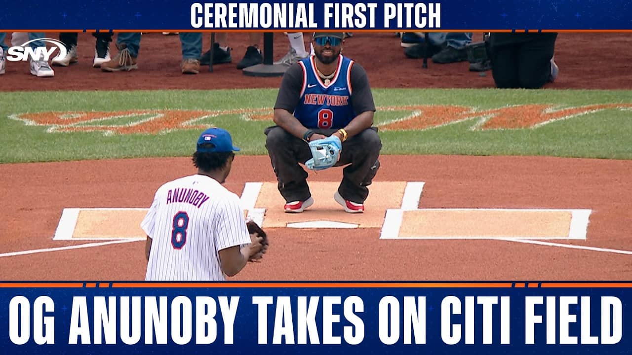 Knicks star OG Anunoby throws out first pitch at Citi Field, talks Mets & Jose Reyes fandom