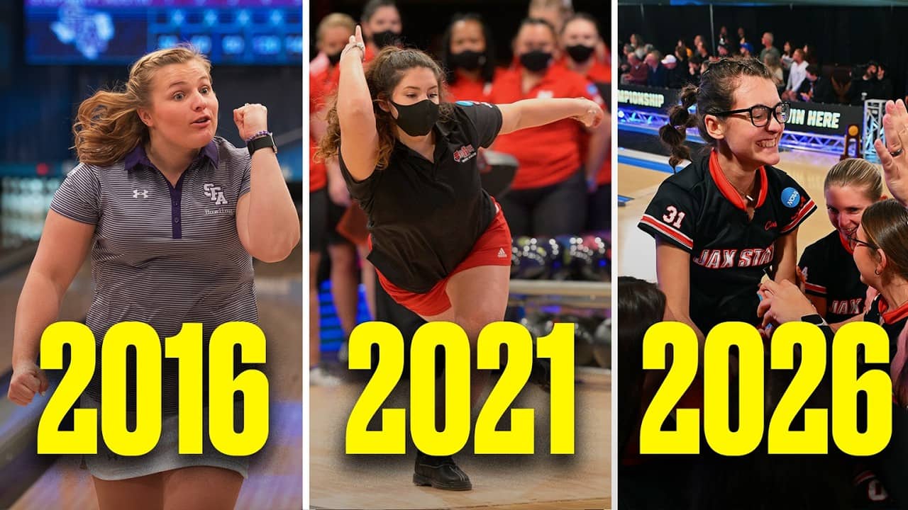 The final frame from the last 10 NCAA bowling championships (2016-2026)
