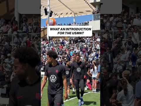 Thousands gathered for the USMNT's first training session in Irvine, CA