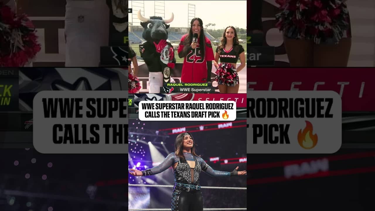Raquel Rodriguez had fun announcing the Houston Texans' draft pick in Round 3 of the NFL Draft 😂