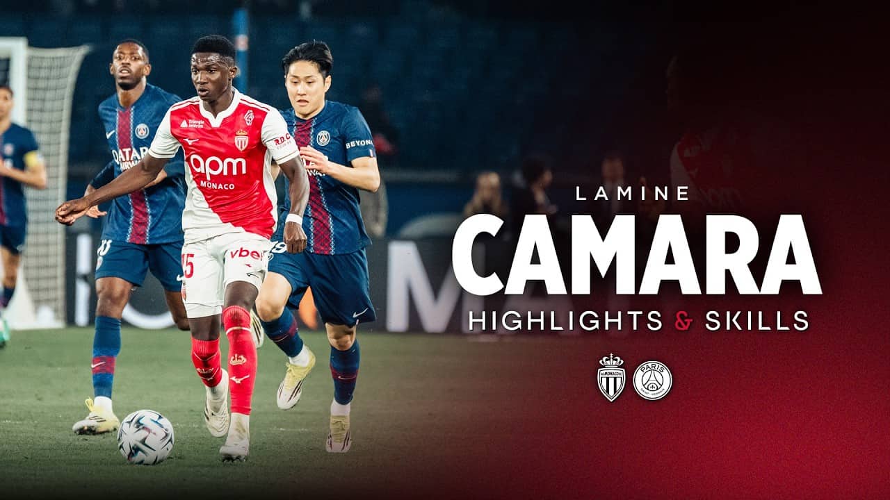 Highlights & skills, Lamine Camara vs PSG - AS MONACO