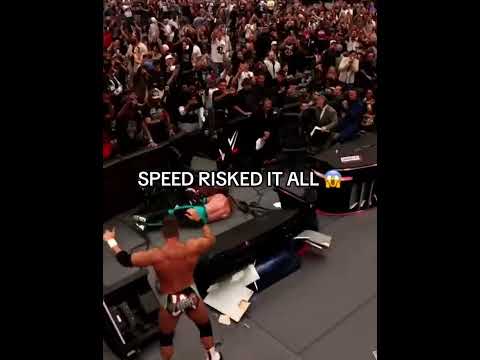 Speed sent Logan Paul through a table #WrestleMania