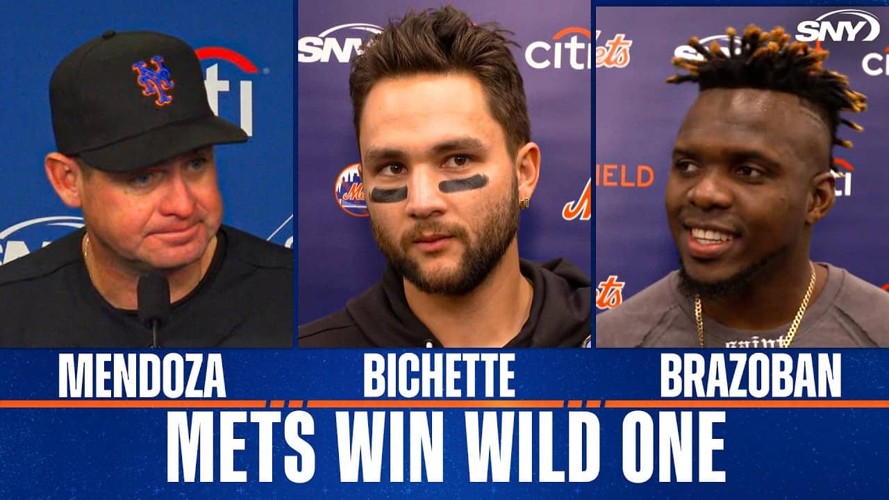 Carlos Mendoza, Bo Bichette, Huascar Brazoban on Mets roller-coaster win over Twins