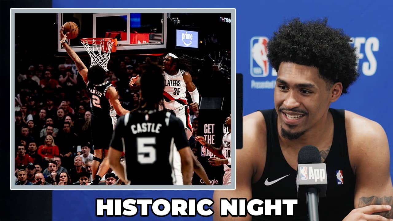 Dylan Harper on His Historic Night in Game 3 vs. Portland