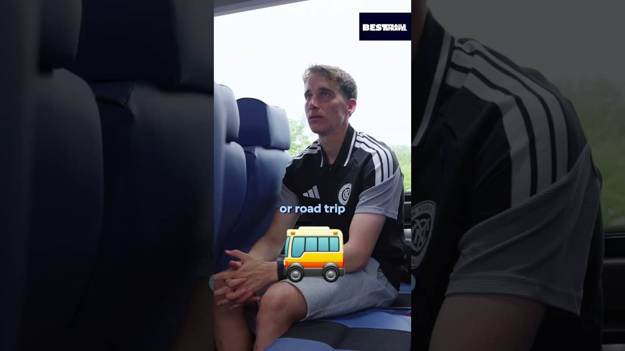 Kai answers the important travel questions 🚌✈️ #nycfc #mls #socceroos #travel #traveling