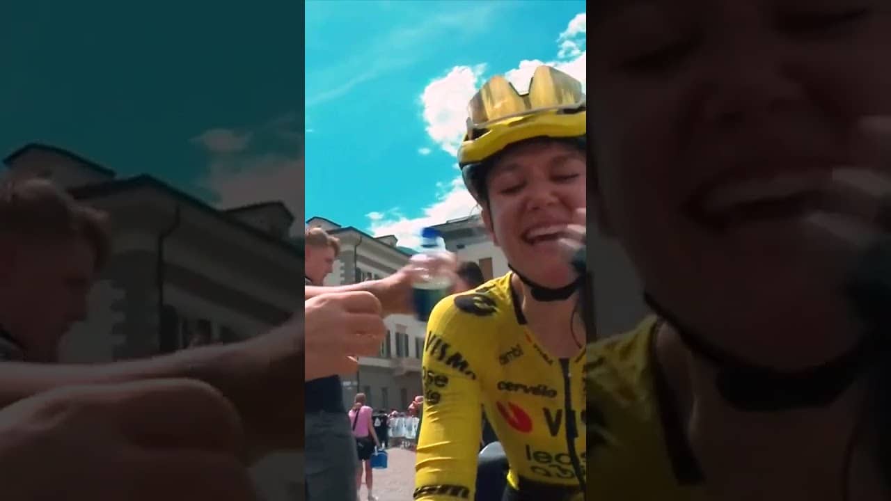 Femke de Vries gets her first professional victory and takes lead of the Tour de Suisse! 🙌