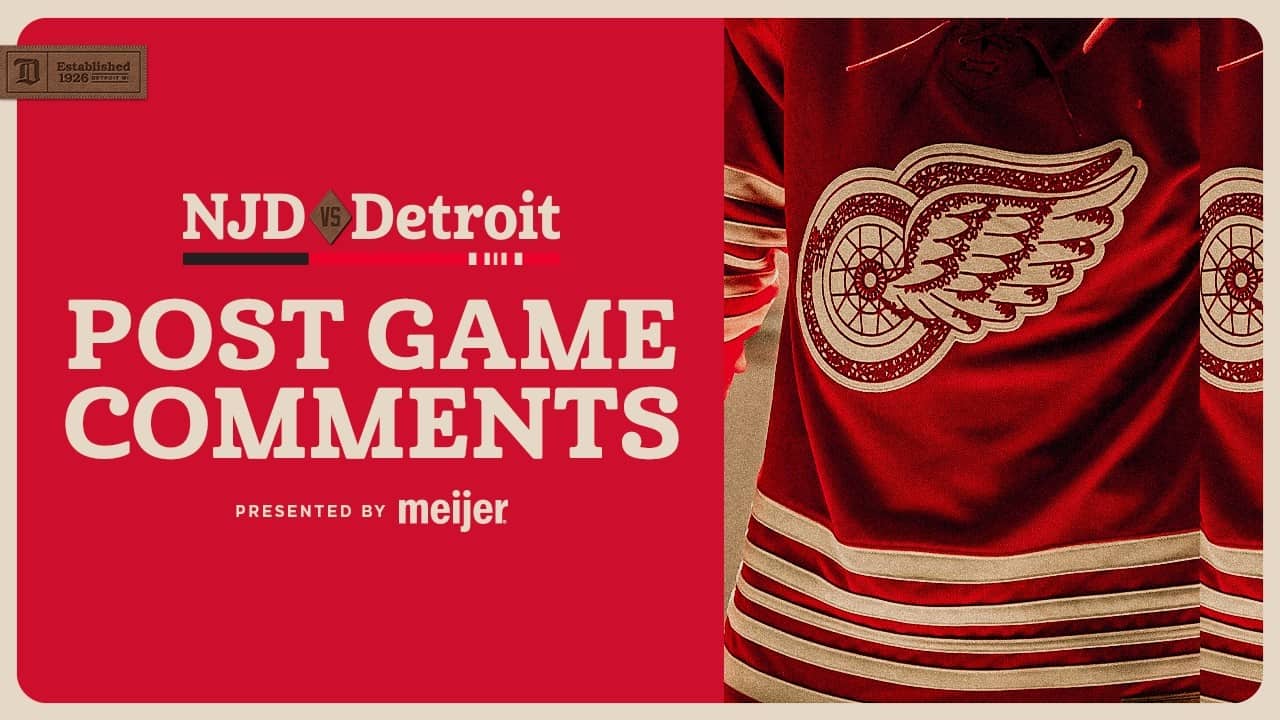 Dylan Larkin, Lucas Raymond, Todd McLellan Post Game Comments vs NJD | April 11, 2026