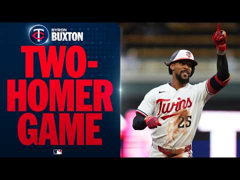 Byron Buxton clubs a pair of homers as part of his 4-hit night for the Twins 💪 | MLB Highlights