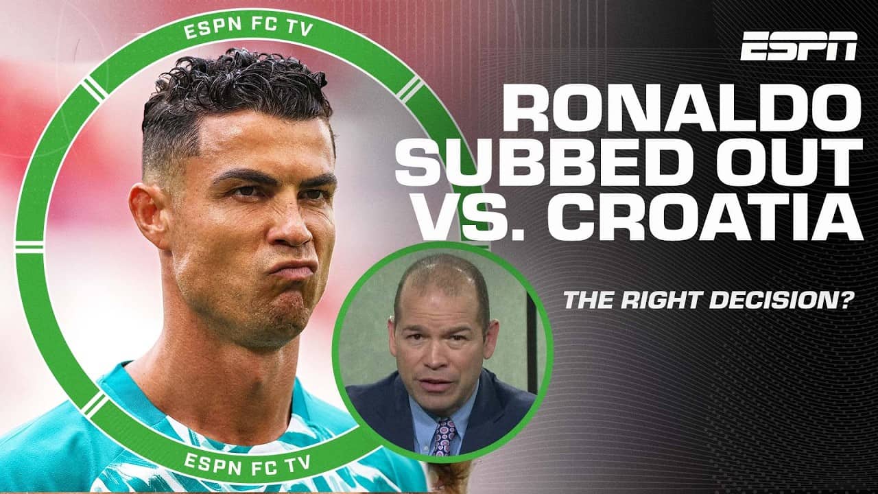 'BRAVEST DECISION OF THEM ALL!' - Ale Moreno on Ronaldo being subbed out vs. Croatia | ESPN FC
