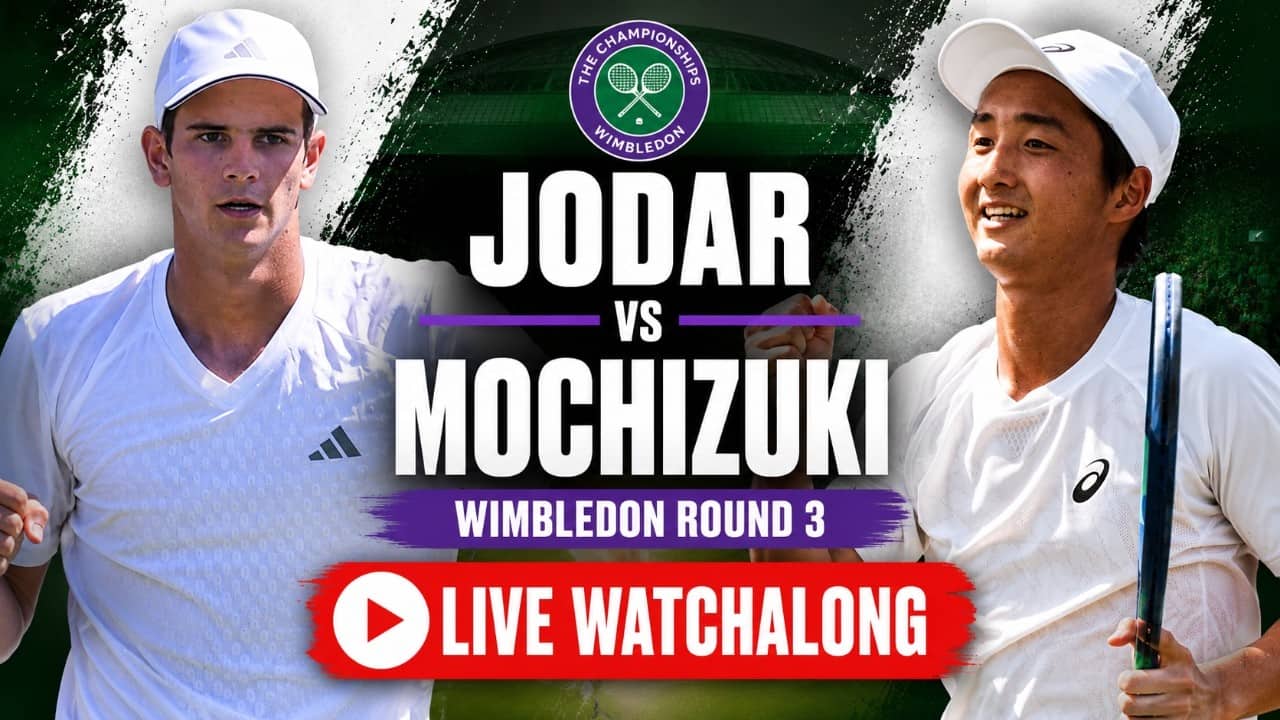 Rafael Jodar vs Shintaro Mochizuki | Wimbledon 2026 Round 3 | LIVE TENNIS WATCHALONG