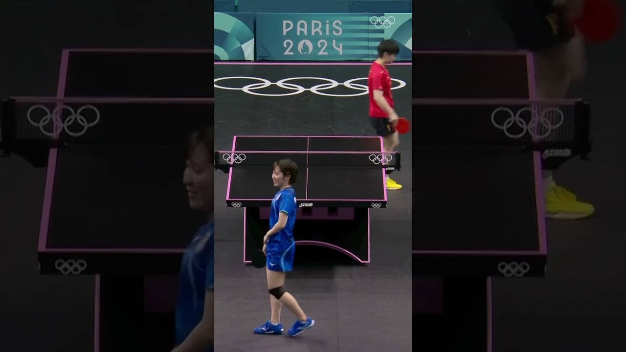Blazing fast! 🏓Watch this insane quick return from Sun Yingsha at #Paris2024