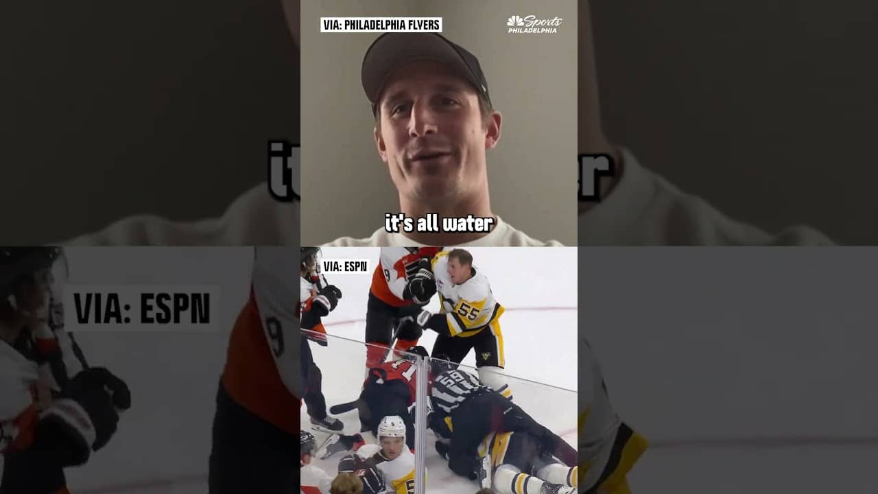Noel Acciari was asked about his dust up with Trevor Zegras in Flyers vs. Penguins last year