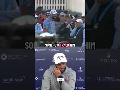 Jon Rahm apologized for hitting a volunteer in the face and shoulder with a divot