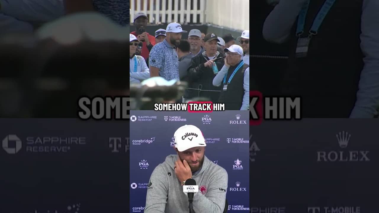 Jon Rahm apologized for hitting a volunteer in the face and shoulder with a divot