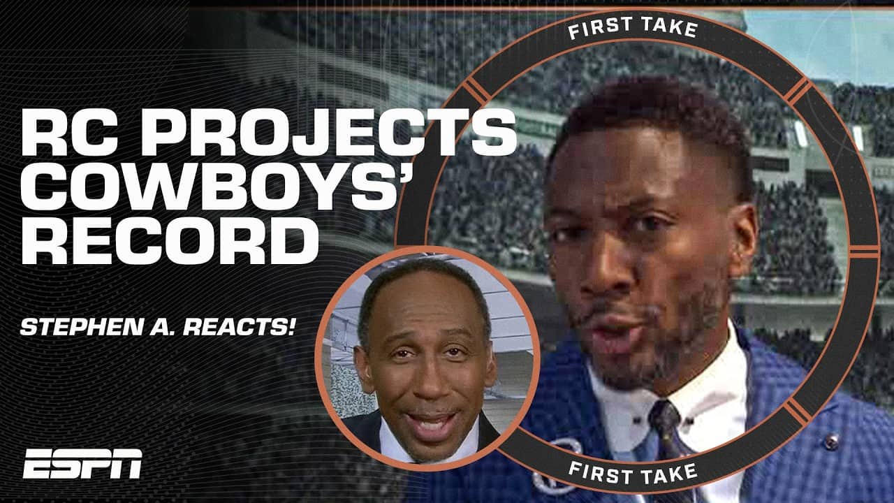 ‘YOU’VE LOST YOUR DAMN MIND!’ Stephen A. reacts to RC’s projected record for Cowboys | First Take