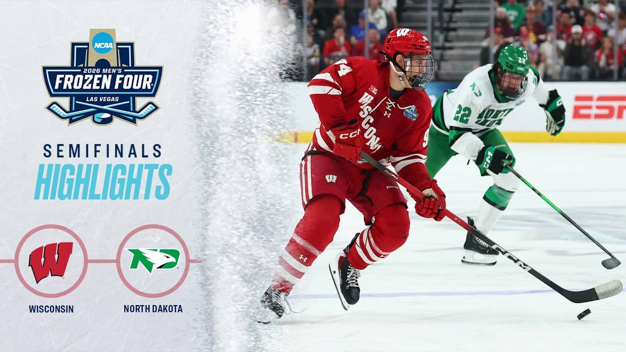Wisconsin vs. North Dakota: 2026 Men's Frozen Four semifinal highlights