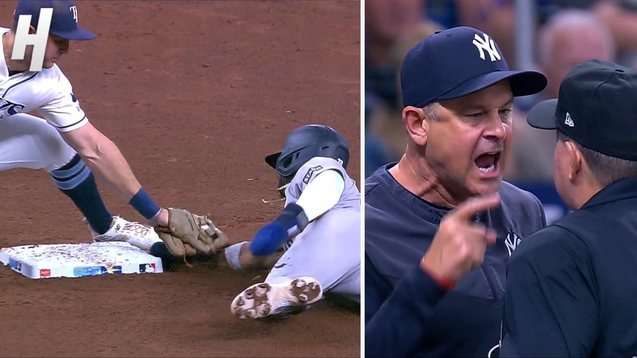 Aaron Boone Gets EJECTED After Challenge Is Ruled Too Late 👀