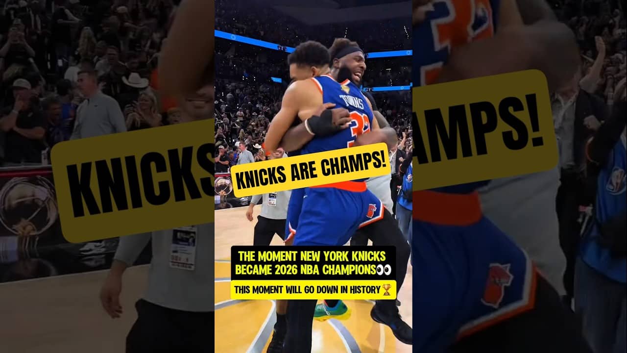 The moment Knicks became CHAMPIONS🗽