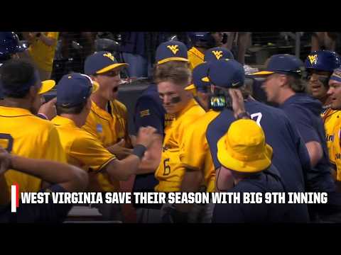 MORGANTOWN MADNESS‼️ West Virginia's 5-run 9th inning forces a Game 2  vs. Kentucky  🔥