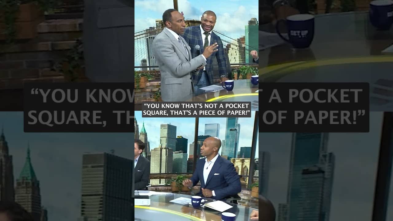 Stephen A. coming in HOT on JWill's pocket square 😭