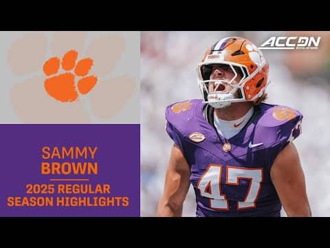 Sammy Brown 2025 Regular Season Highlights | Clemson Linebacker