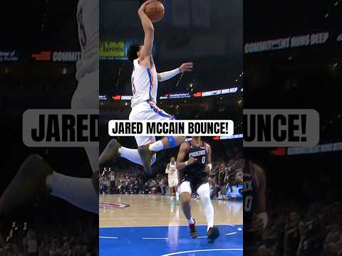 Jared McCain gets up for the dunk on the break!