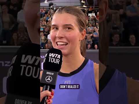 Lilli Tagger speaks to the home crowd after her big win! 💚 #wta #tennis #linz