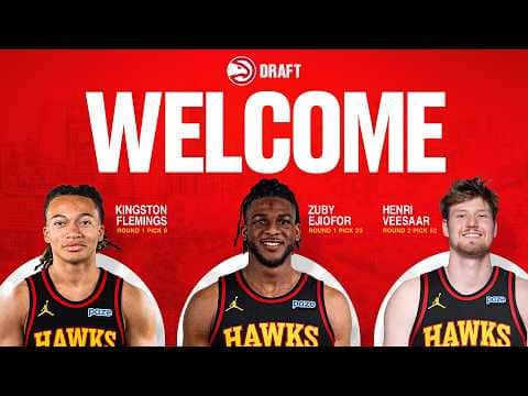 Kingston Flemings, Zuby Ejiofor, Henri Veesaar Welcome Press Conference | Atlanta Hawks NBA Draft