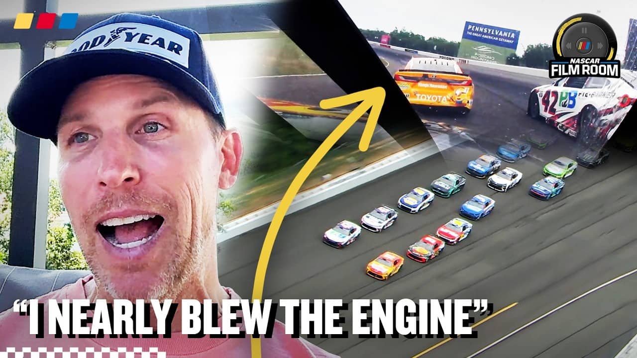 One Mistake Nearly Cost Denny Hamlin the Win at Pocono | NASCAR Film Room