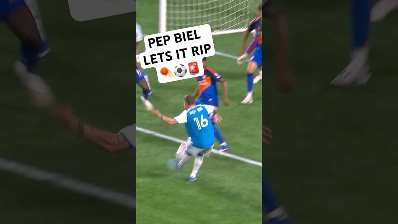 Pep Biel with a CANNON to the back of the net for @Charlotte.F.C ☄️😱