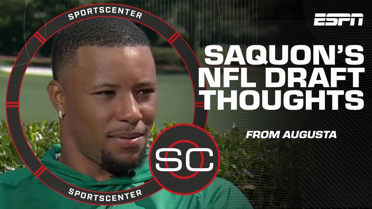 Saquon Barkley shares that he is a 'BIG FAN' of RB prospect Jeremiyah Love 👏 | SportsCenter