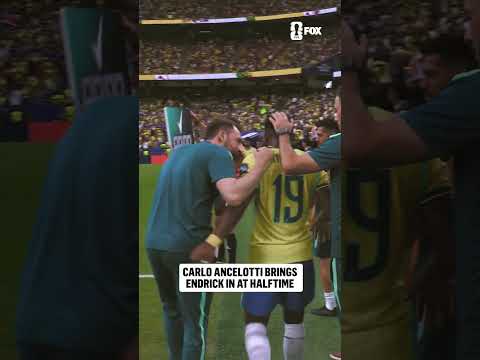 Carlo Ancelotti choses Endrick as his halftime sub