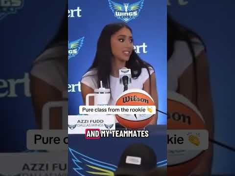 Azzi Fudd made sure to thank the Dallas Wings staff and teammates after her first press conference 👏