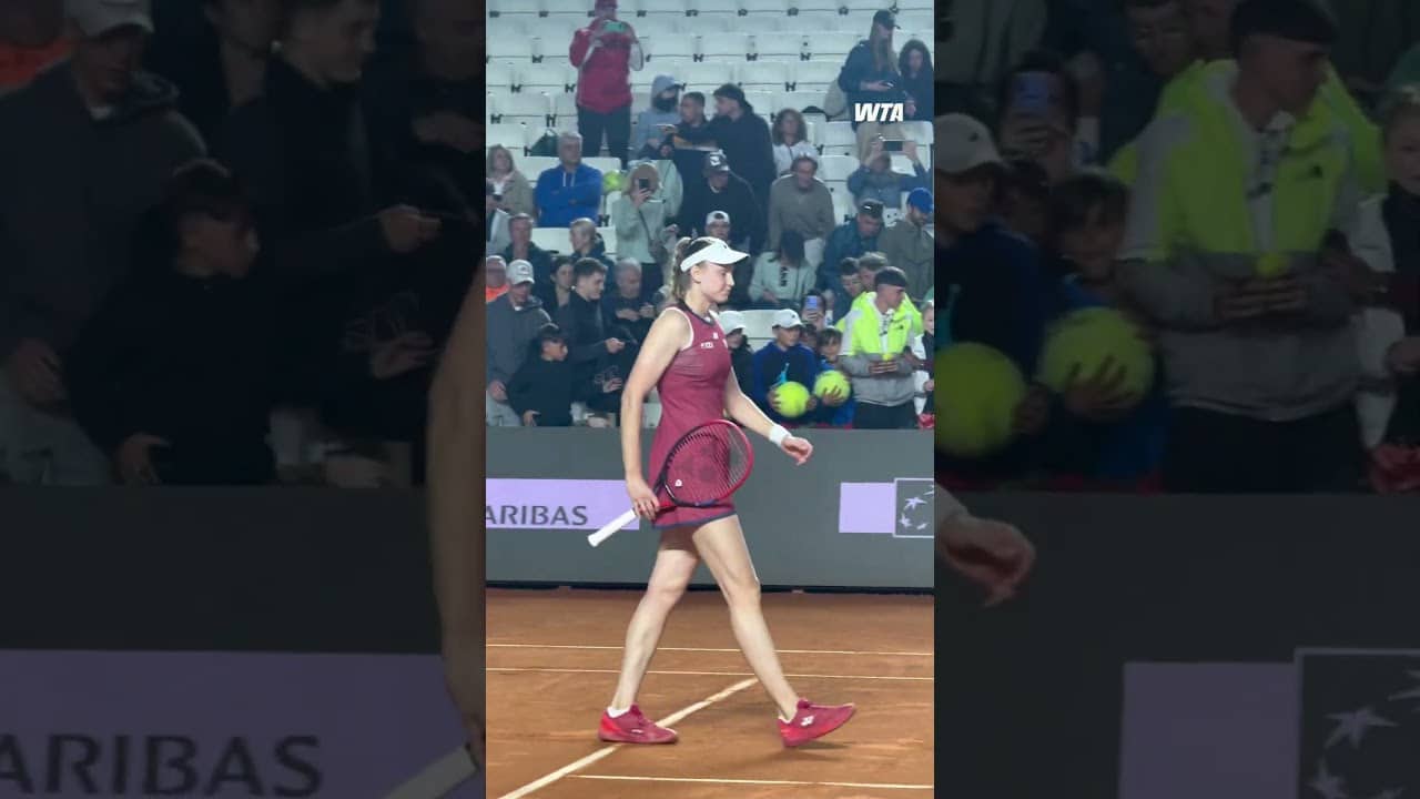 Job done ✅ Elena Rybakina secures her place in the third round in Rome, defeating Sakkari! #IBI26