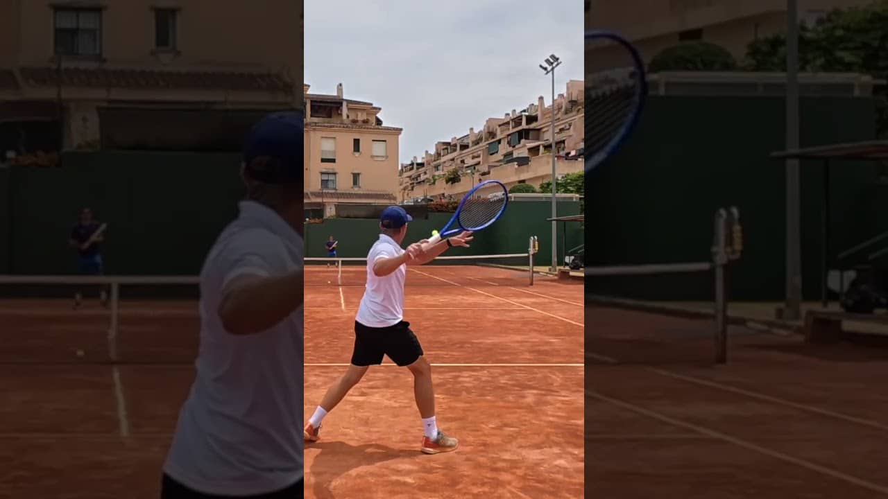 I tried Learner Tien’s racquet 👀 #tennisracket
