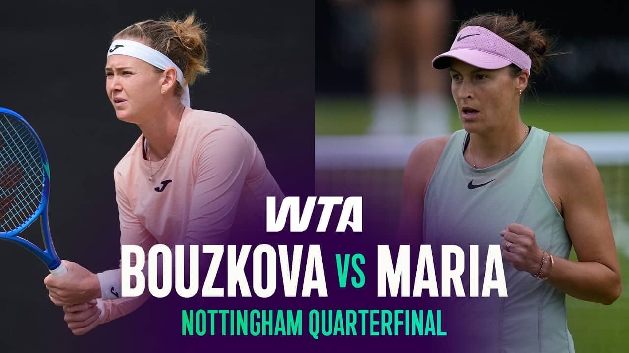 Marie Bouzkova vs. Tatjana Maria | 2026 Nottingham Quarterfinal | WTA Match Highlights