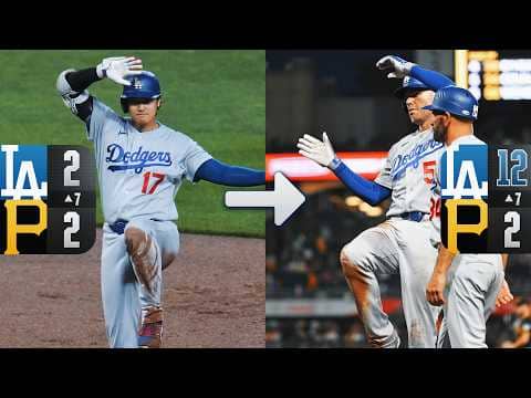 The Los Angeles Dodgers score 10 runs in a HUGE 7th inning! 😳 (6 runs scored without an OUT! 🤯)