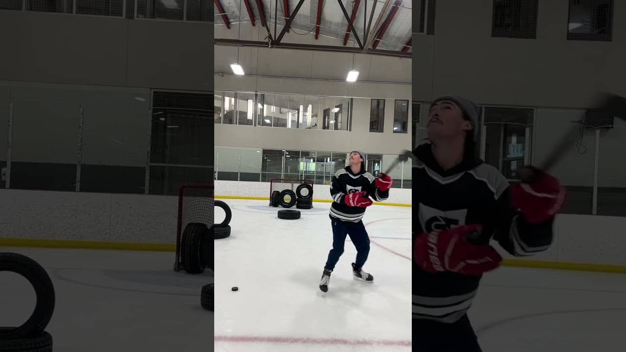 Rolling the tires around the rink 🚗😂