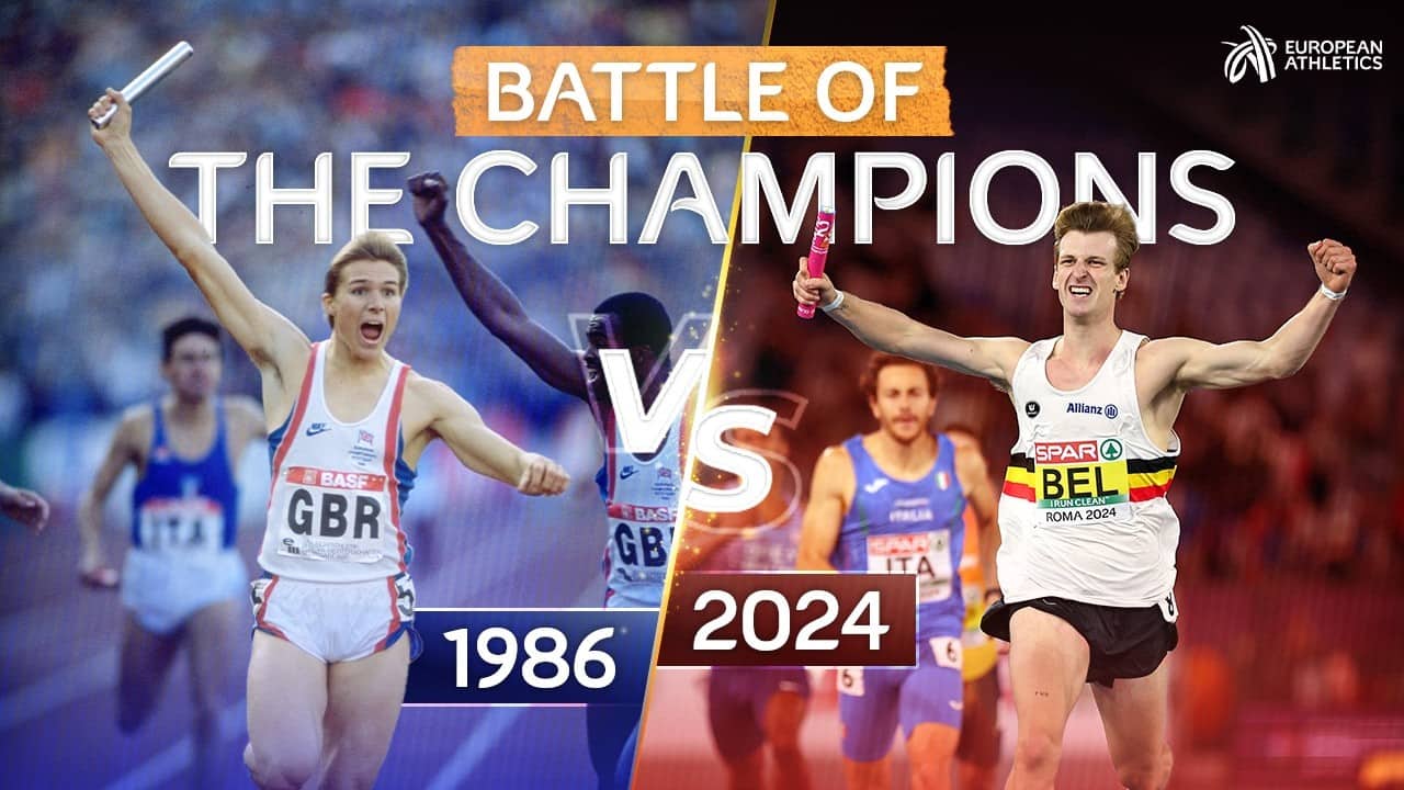 WHO WINS?🤔 1986 v 2024 Champions 4x400m Relay | GBR 1986 v BEL 2024