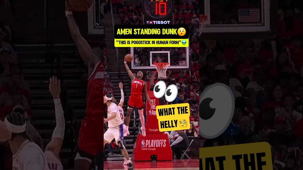 NONCHALANT standing REVERSE Dunk😳