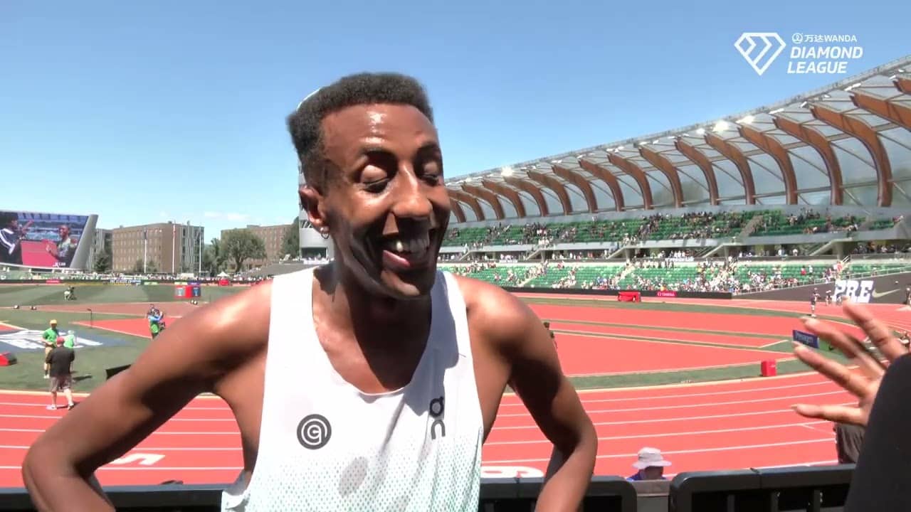 Yared Nuguse after runner-up 2026 Bowerman Mile
