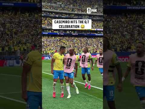 Casemiro scores and hits the 6/7 celebration off the equalizer for Brazil