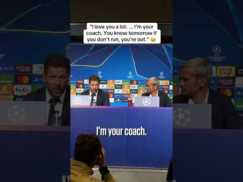 Diego Simeone started the UCL press conference speaking directly to Antoine Griezmann 🥹