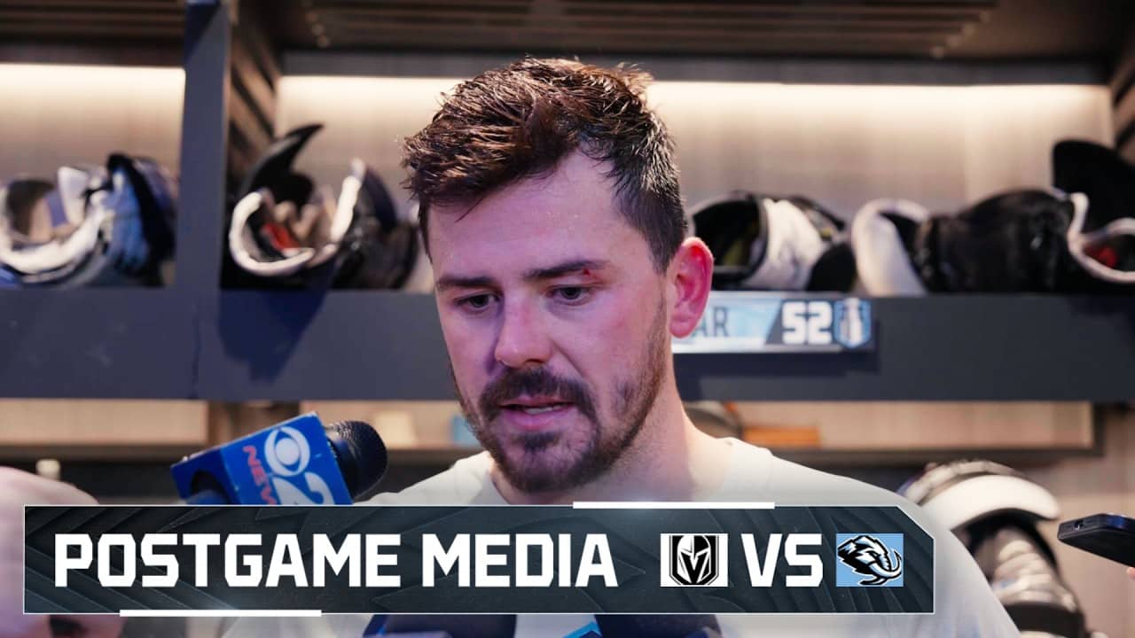 MacKenzie Weegar, Dylan Guenther, Clayton Keller, Lawson Crouse and André Tourigny | 04.24 Postgame