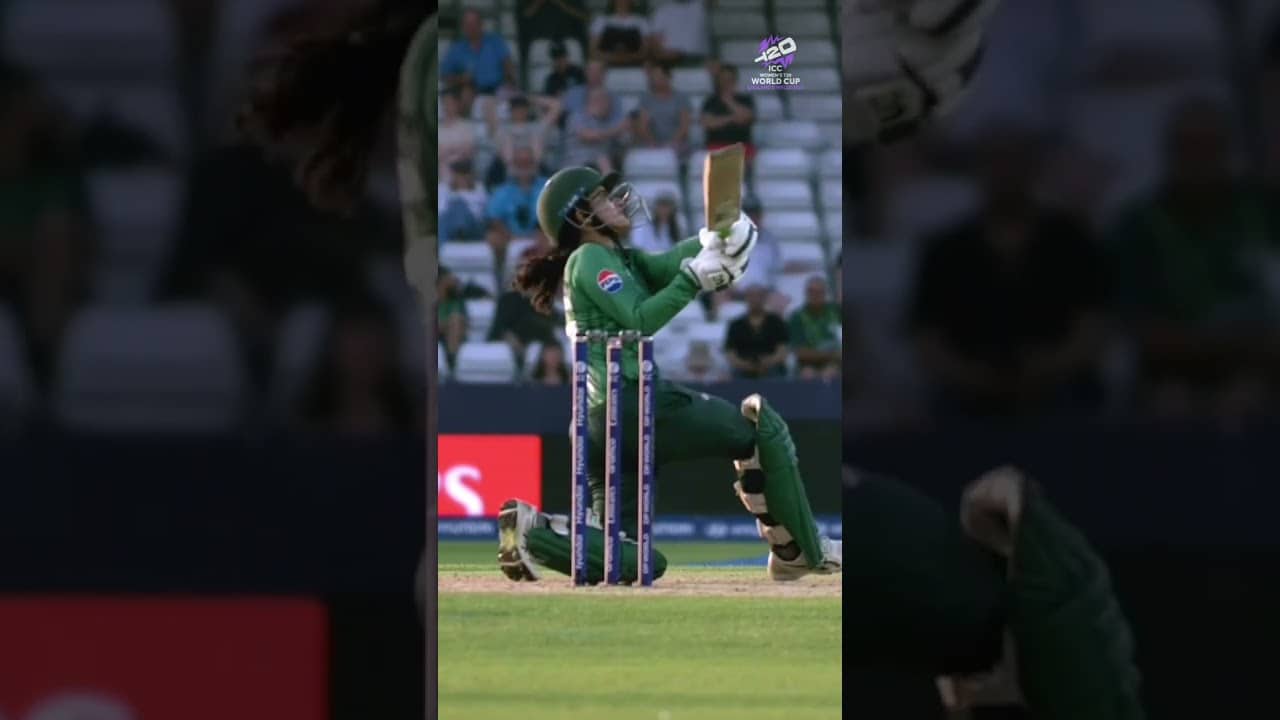 A majestic stroke from Muneeba Ali all the way for a maximum 🚀 #T20WorldCup
