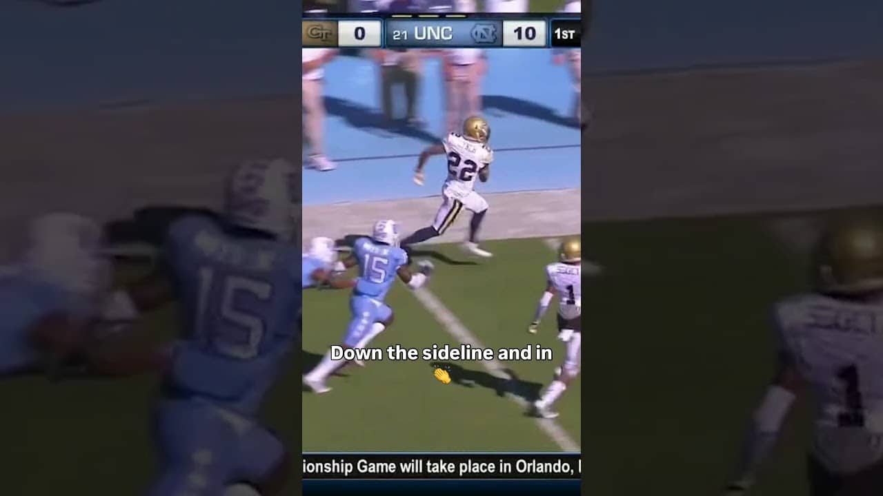 They couldn't catch him 🥶 #georgiatech #accfootball #collegefootball