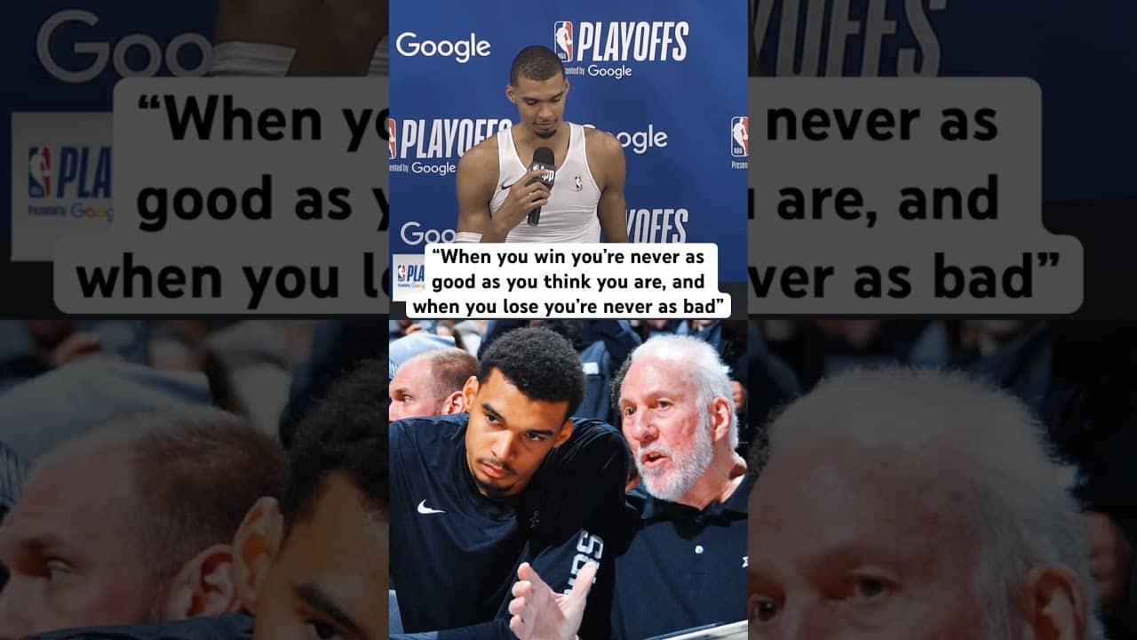 Wemby on what Coach Pop use to tell him to keep their foot on the gas 👍
