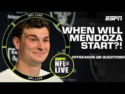 OFFSEASON QB QUESTIONS 👉 Fernando Mendoza, Tyler Shough, Joe Burrow & Carson Beck | NFL Live